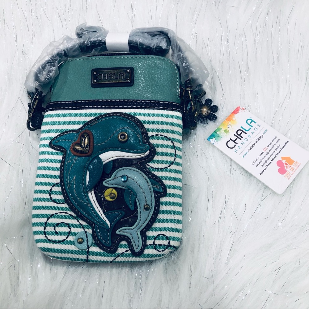 CHALA CELL PHONE CROSSBODY DOLPHINS BAG - Picture 2 of 8
